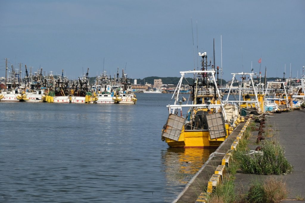 Des bateaux dans la ville de Choshi