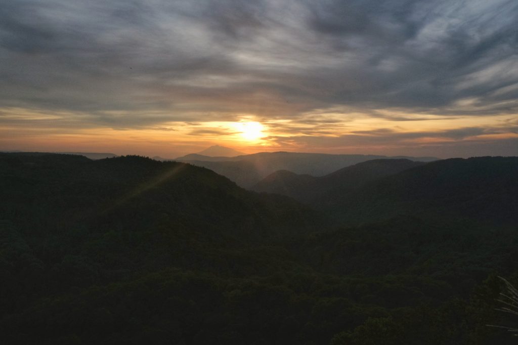 Coucher de soleil sur le parc national Towada-Hachimantai