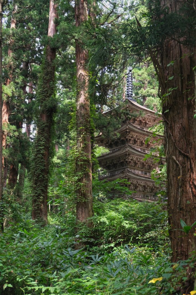 La pagode à 5 niveaux du Mont Haguro