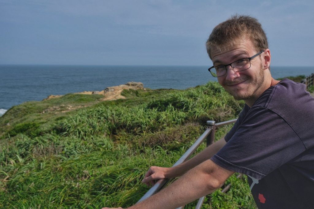 Vincent souris bêtement au cap Inubo