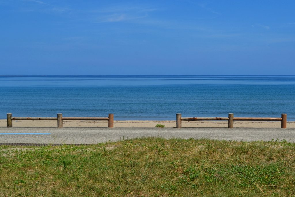 La mer en face du camping d'Amabarashi