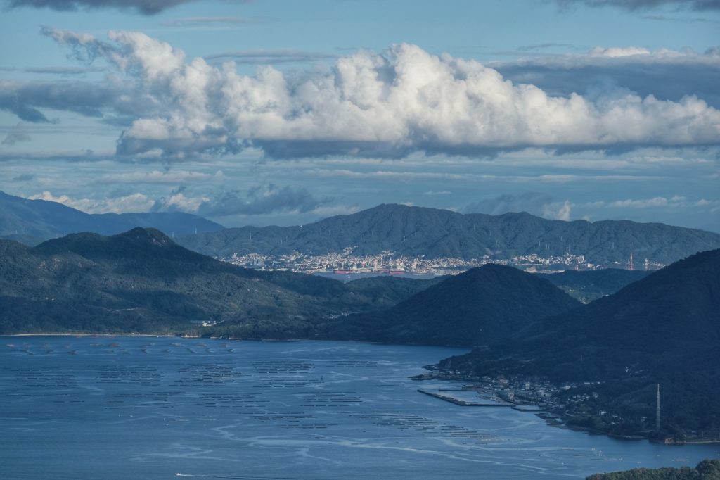 Vue depuis les hauteurs de Miyajima