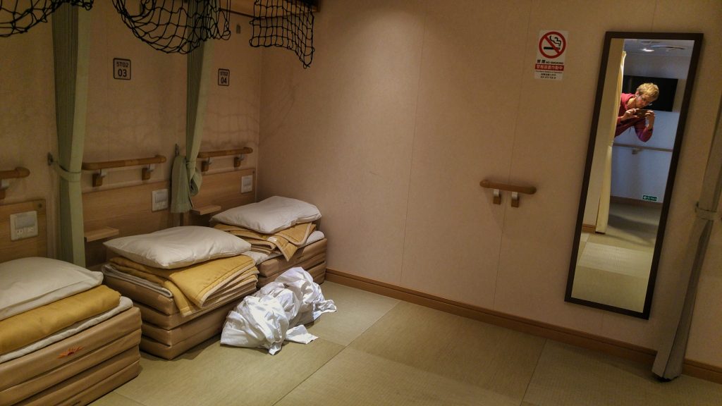 Le dortoir du ferry entre Honshu et Hokkaido