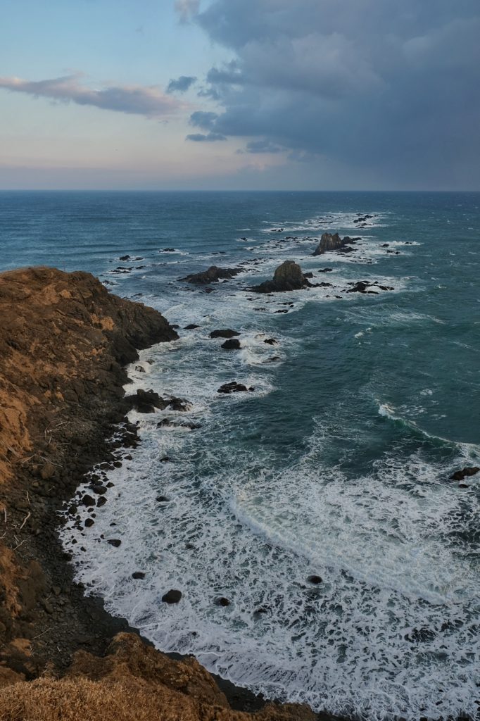 Le cap Erimo et ses falaises
