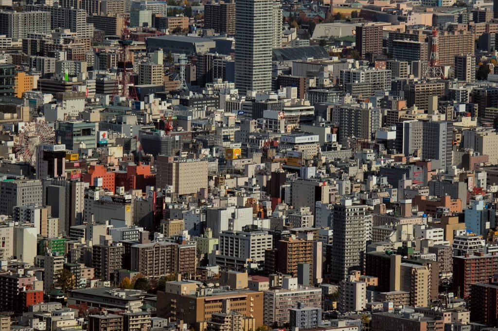 Détail des bâtiments de Sapporo