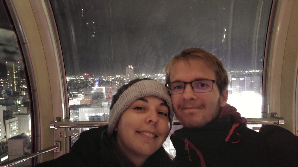 Selfie dans la grande roue de Sapporo