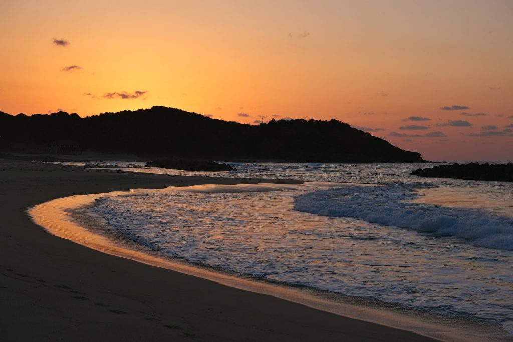 Coucher de soleil près de notre camping