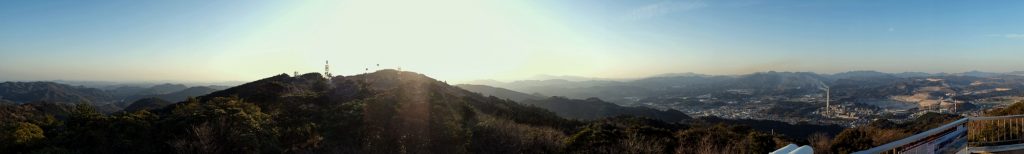 Vue depuis l'observatoire du parc Sakurayama