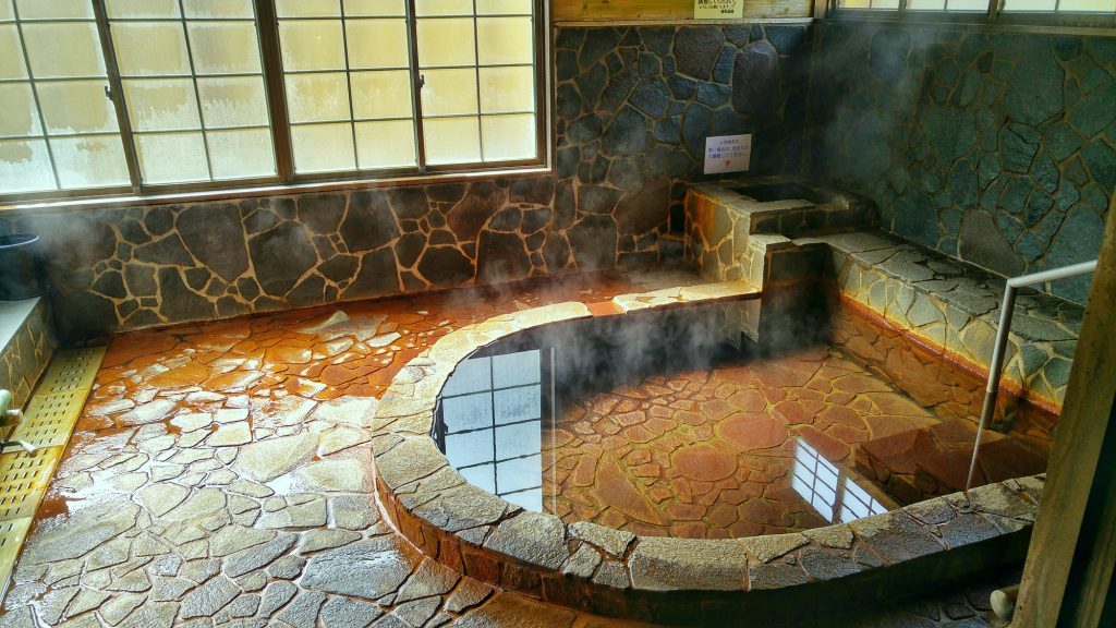 Notre bain privé au onsen Shibaseki