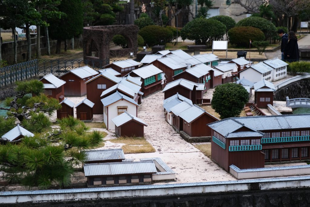 Maquette de Dejima lorsqu'elle était gérée par les Néerlandais
