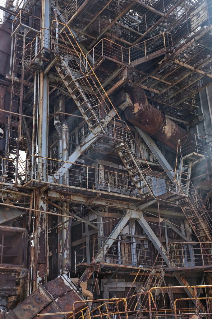 Installation de l'ancienne mine d'Ikeshima