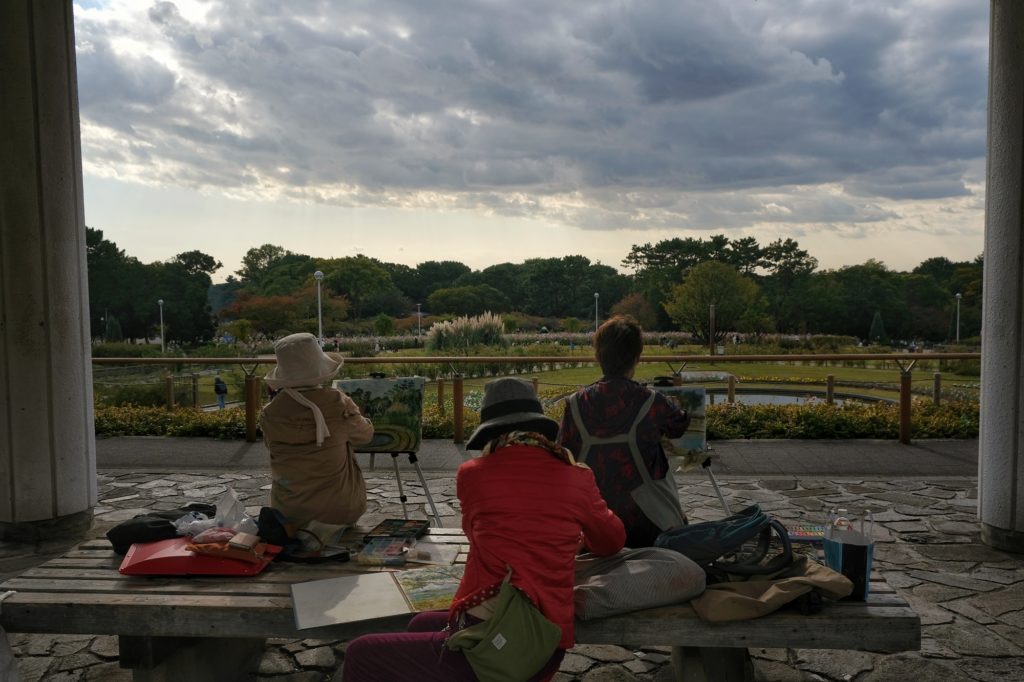 Un peu de hauteur pour mieux peindre le parc Hattori Ryokuchi