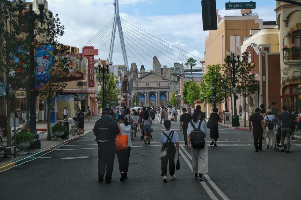 Quartier principal à l'entrée dans le parc Universal d'Osaka