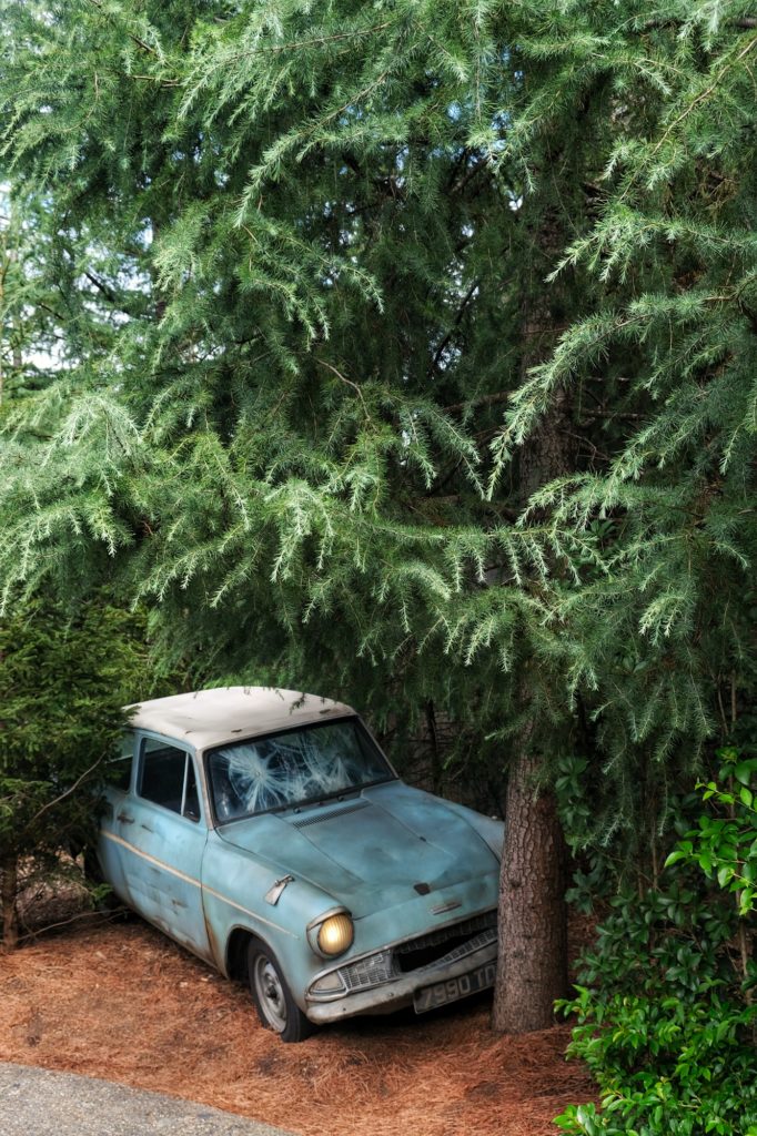 La voiture des Weasley dans la zone 